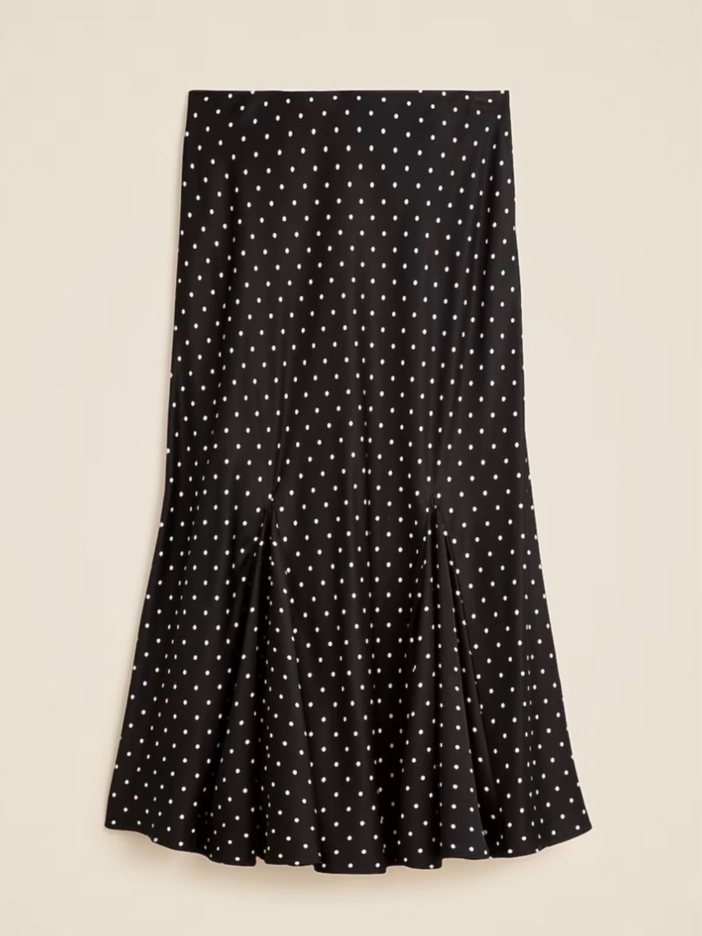 J. Crew Midi Skirt with White Polka Dots - NWT - Size XL